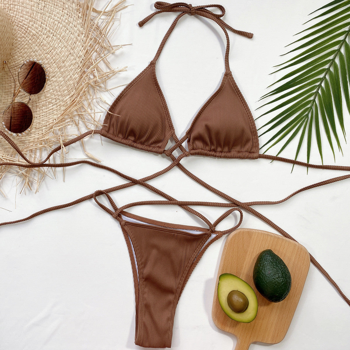 The Ripple Bikini β ribbed fabric detail